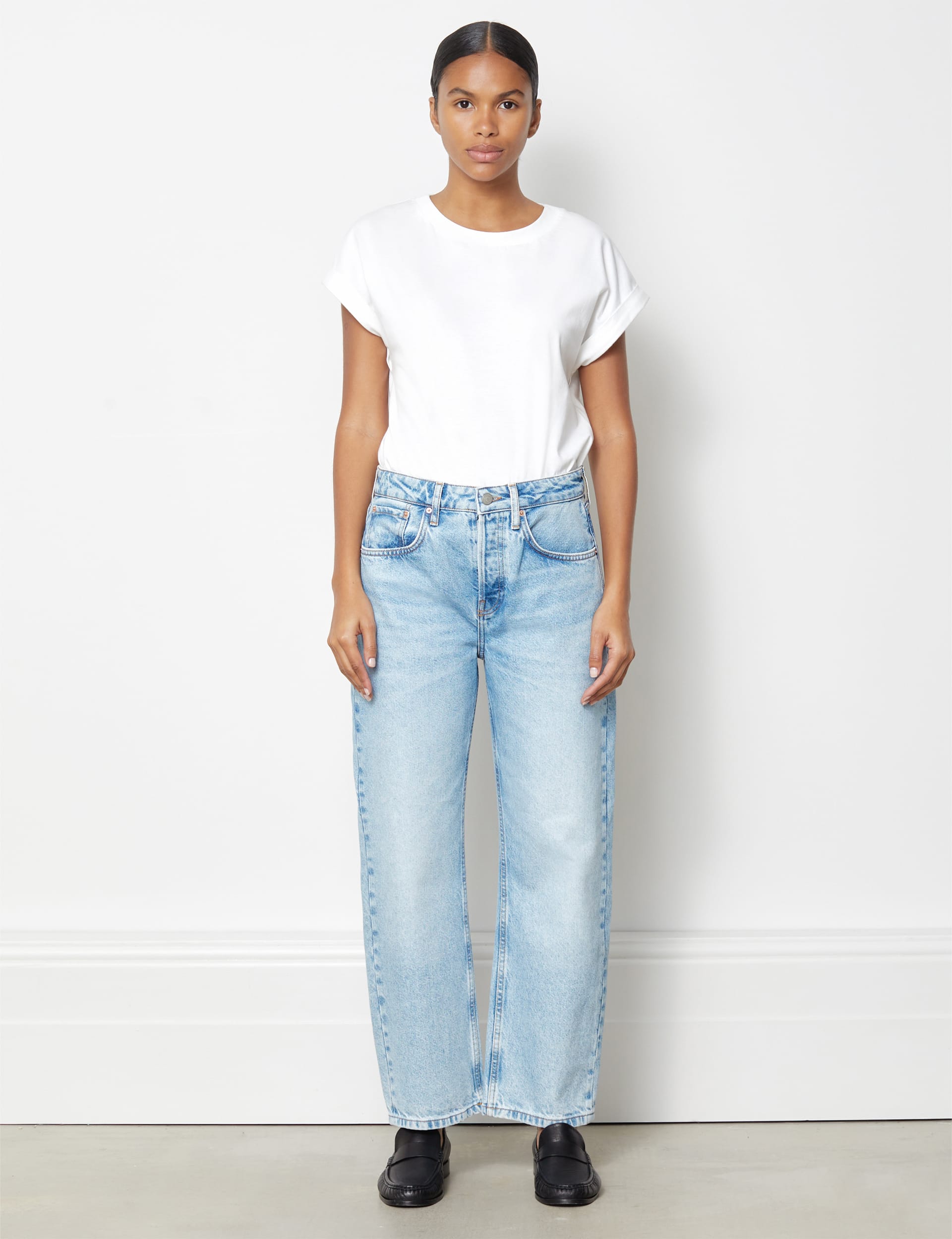 Albaray Women's Boyfriend Mid Rise Jeans - 12 - Blue Denim, Blue Denim