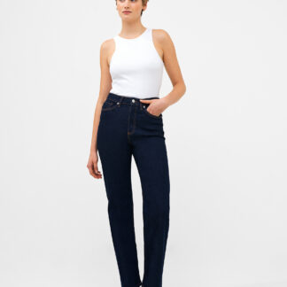 French Connection Women's High Waisted Wide Leg Jeans - 6 - Blue, Blue