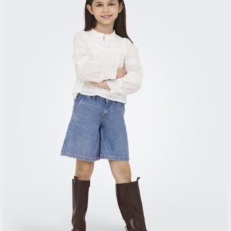 Kids Only Girls Pure Cotton Wide Leg Denim Shorts (8-14 Yrs) - 12y, Denim