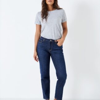 Crew Clothing Girlfriend High Waisted Jeans Medium Blue