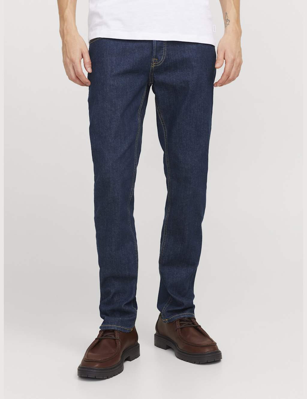 JACK & JONES Slim Fit Stretch 5 Pocket Jeans Blue