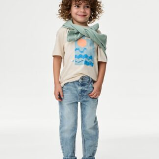M&S Skinny Cotton Rich Jeans (2-8 Yrs) Light Denim
