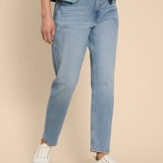 White Stuff Freya Mid Rise Straight Leg Jeans Light Denim