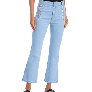 Derek Lam 10 Crosby Robertson Cropped Flared Sailor Jeans in Bowery