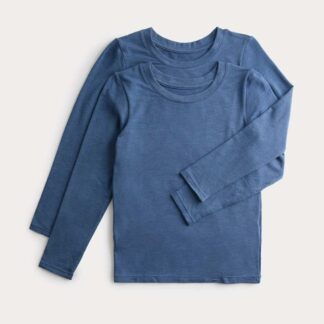 M&S 2 Pack Heatgen™ Thermal Lightweight Tops (2-14 Years) Denim