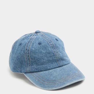 M&S Denim Baseball Cap Medium Indigo
