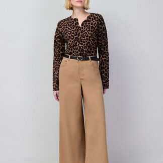 RO&ZO High Waisted Wide Leg Jeans Camel