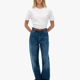 Superdry & Co High Waisted Wide Leg Jeans Blue