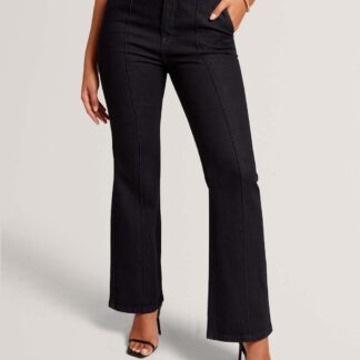 Ted Baker High Waisted Pintuck Flared Jeans Blue Denim