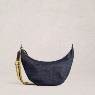 White Stuff Denim Cross Body Bag Dark Blue Denim