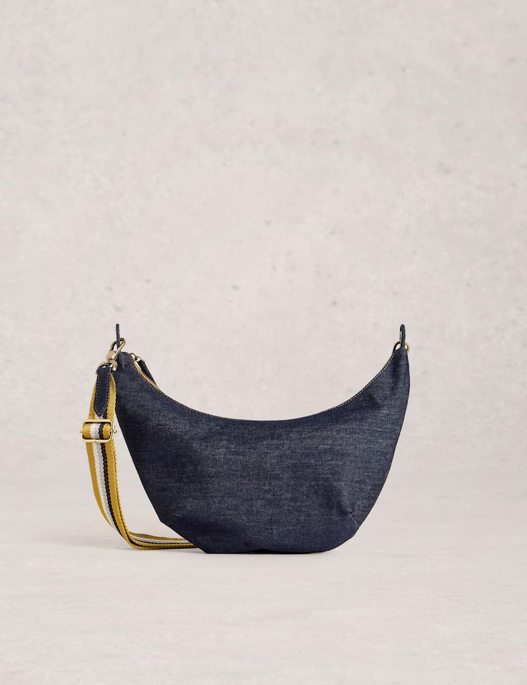 White Stuff Denim Cross Body Bag Dark Blue Denim