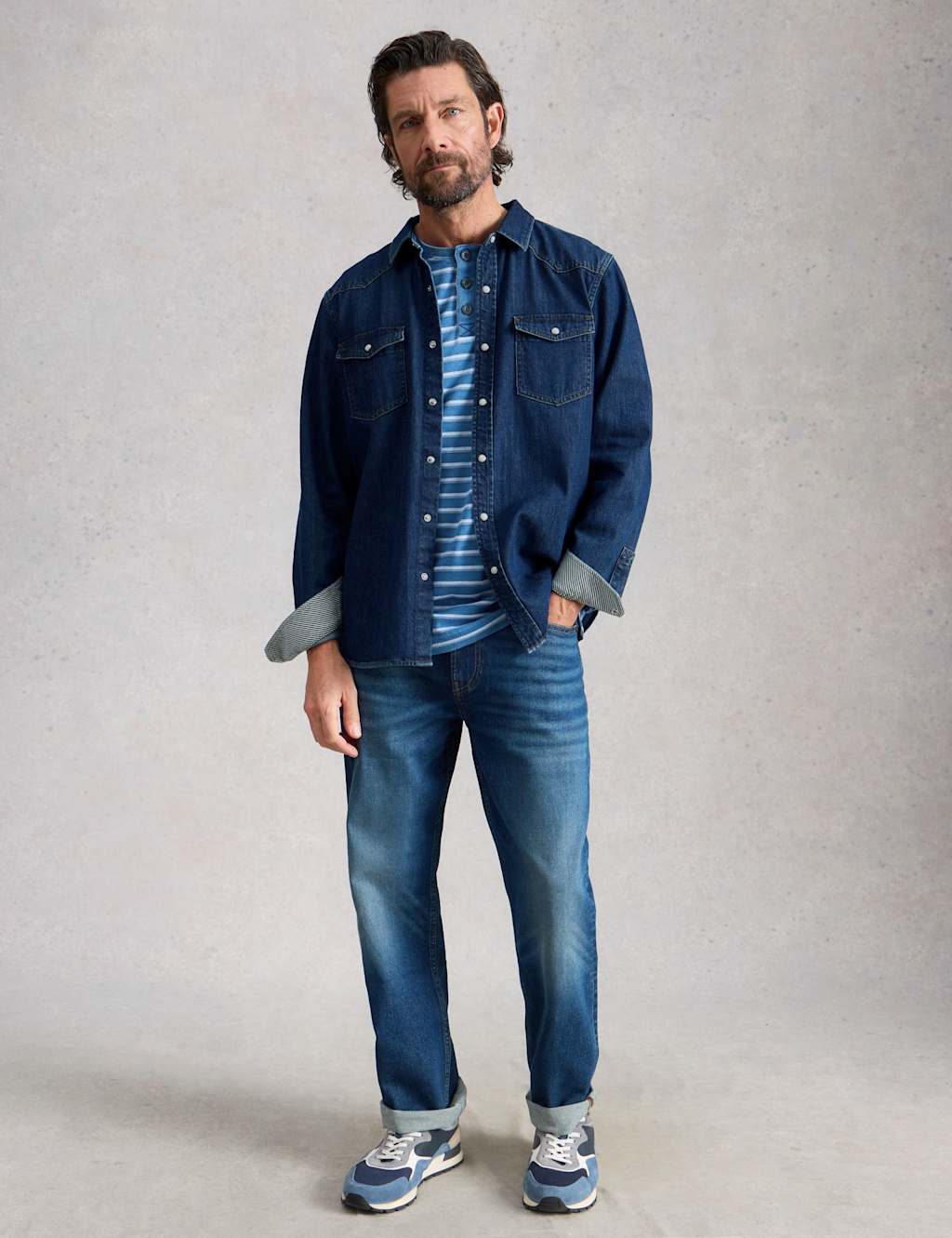 White Stuff Regular Fit Denim Shirt Blue Denim