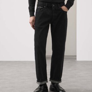 Autograph Straight Fit Heavyweight Selvedge Jeans Black