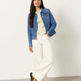 FatFace Denim Cropped Jacket Blue