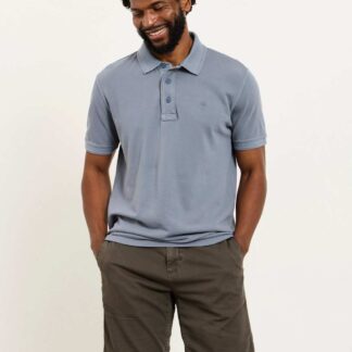 FatFace Pure Cotton Pique Polo Shirt Blue Denim