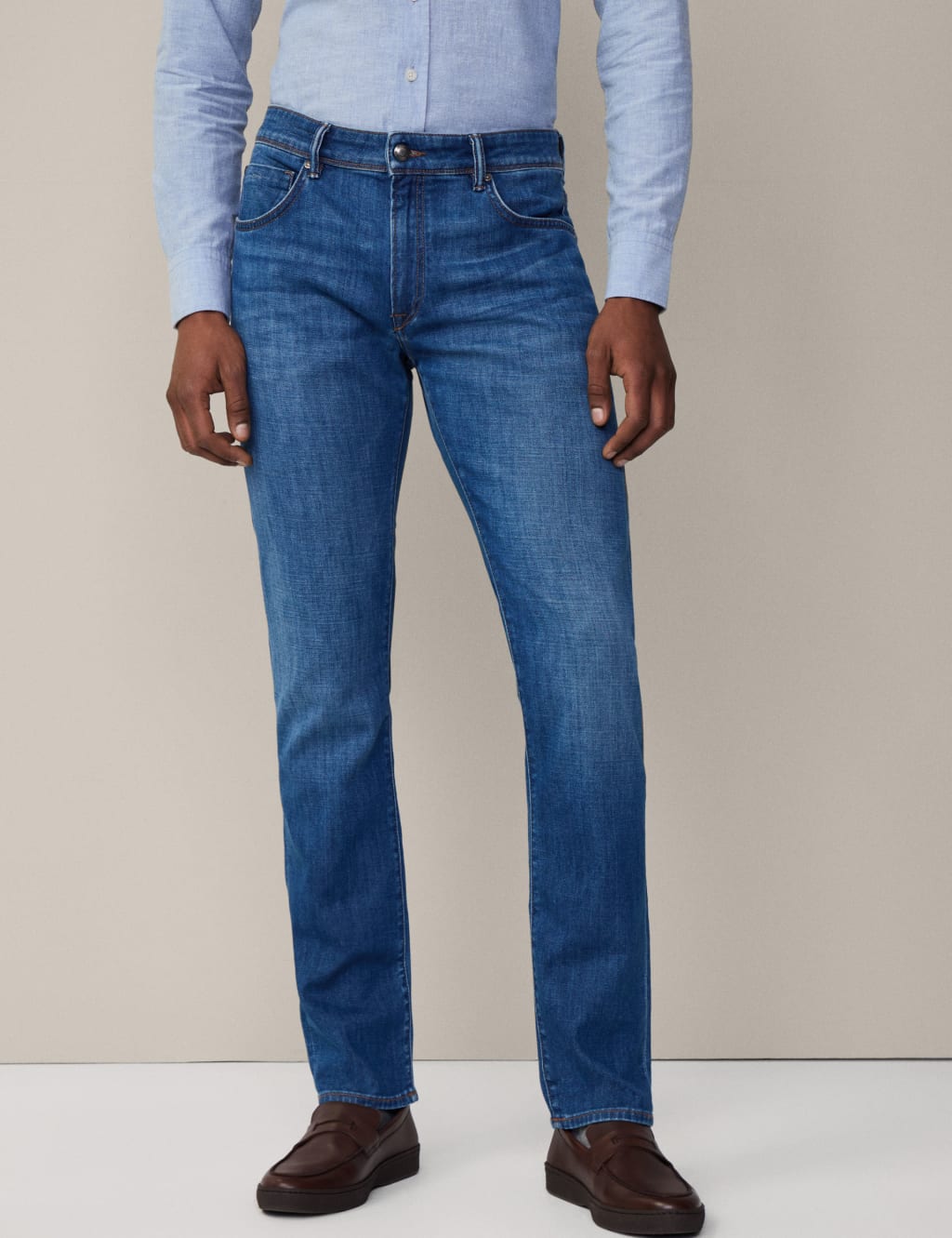 Hackett Slim Fit Pure Cotton Jeans Blue