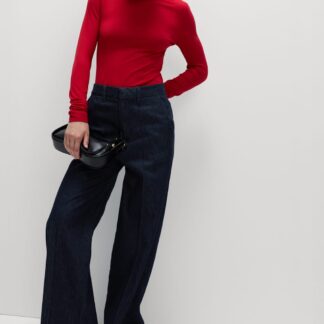 M&S Premium High Rise Denim Trousers Indigo Mix