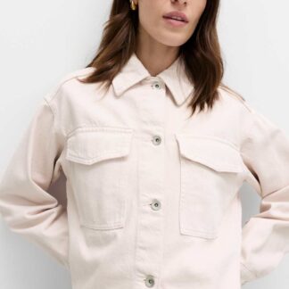 M&S Pure Cotton Denim Shacket Pink