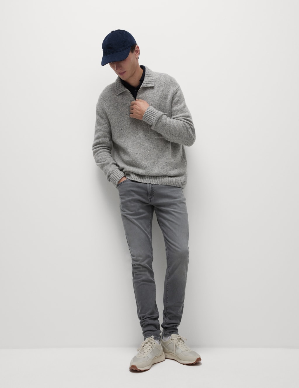 M&S Skinny Fit Stretch Jeans Mid Grey