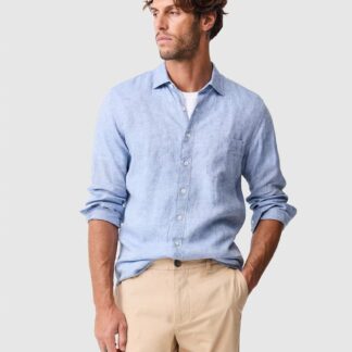 Rodd & Gunn Coromandel Slim Fit Pure Linen Shirt Denim