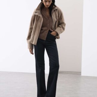 Autograph Lyocell Blend High Waisted Flared Jeans Dark Indigo