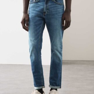 Autograph Slim Fit Japanese Selvedge Stretch Jeans Med Blue Denim