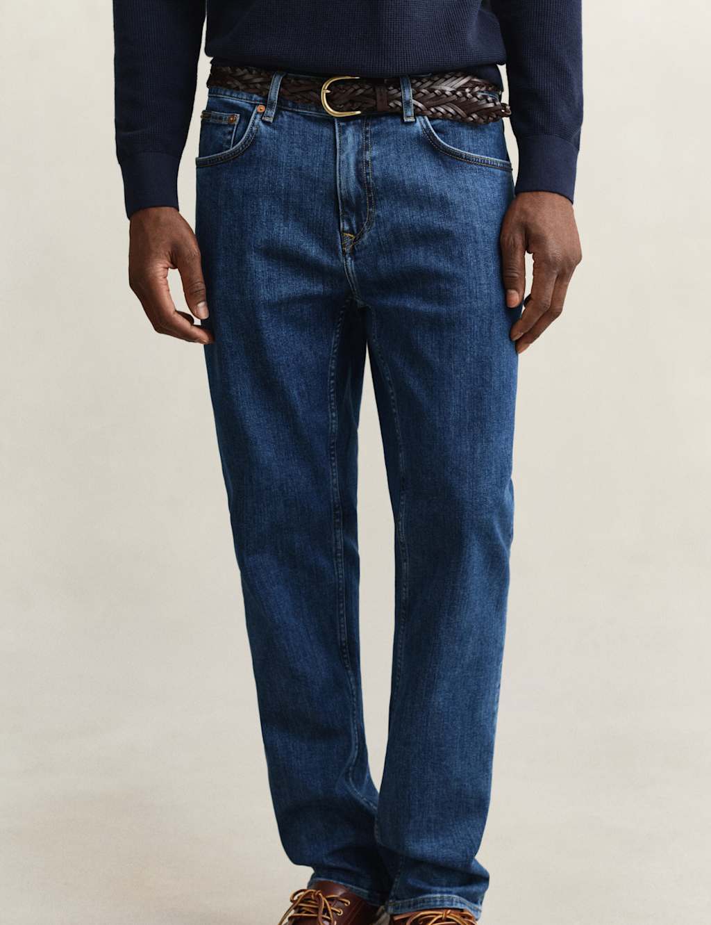 GANT Regular Fit Clean Wash 5 Pocket Jeans Blue Denim