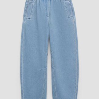 HUSH Supersoft Denim Barrel Turn Up Jeans Light Blue