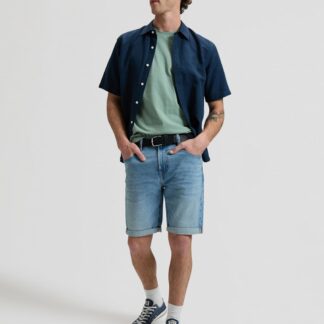Lee 5 Pocket Denim Shorts Light Blue