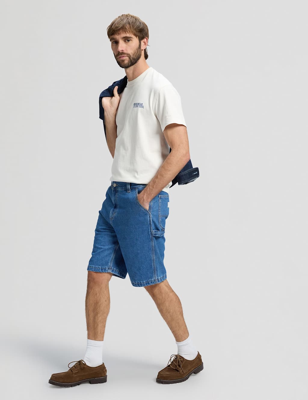 Lee Pure Cotton Denim Shorts Blue Denim