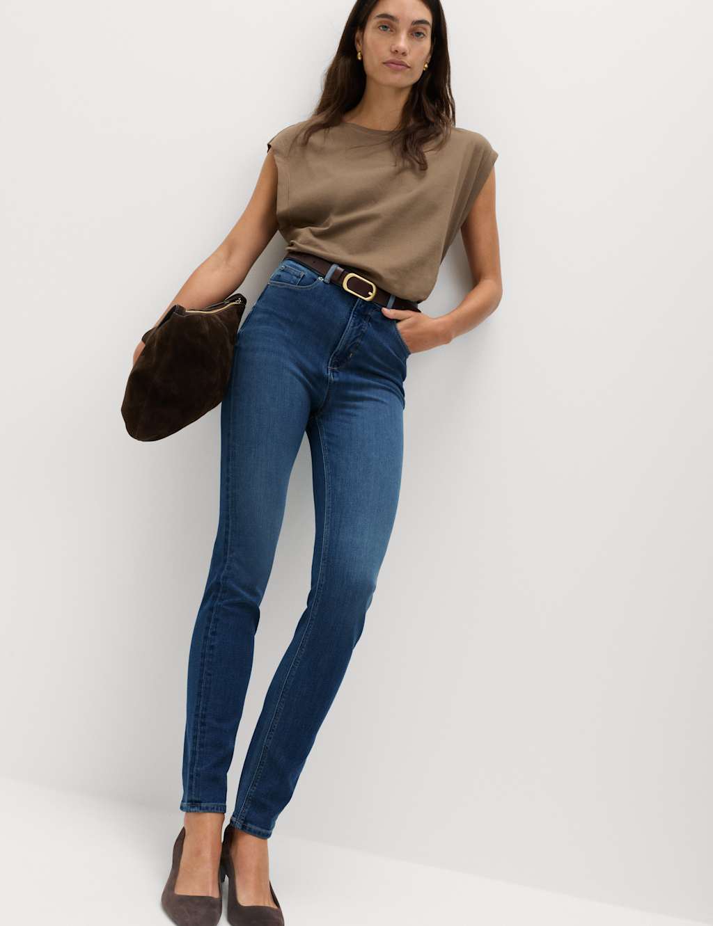 M&S Lily Magic Shaping High Waisted Jeans Medium Indigo