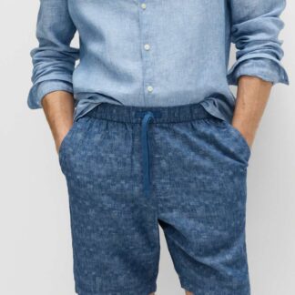 M&S Linen Rich Shorts Denim Mix