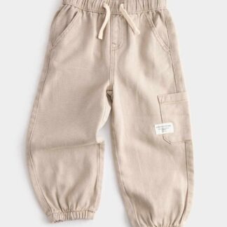M&S Relaxed Denim Cargo Jeans (2-8 Yrs) Neutral