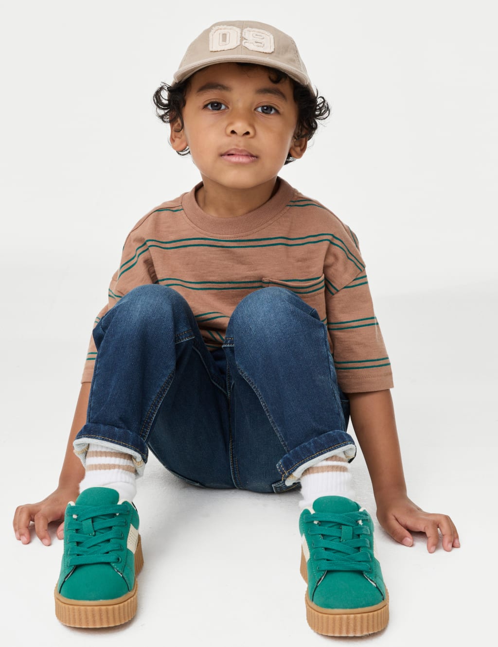 M&S Skinny Cotton Rich Jeans (2-8 Yrs) Dark Denim