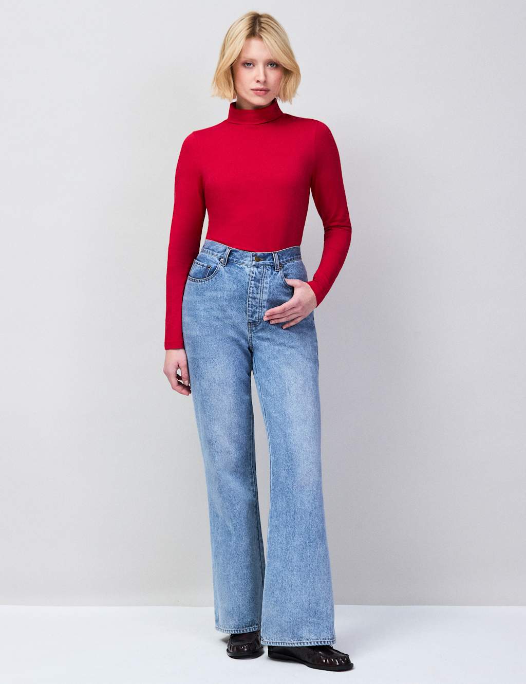RO&ZO Mid Rise Bootcut Jeans Blue Denim