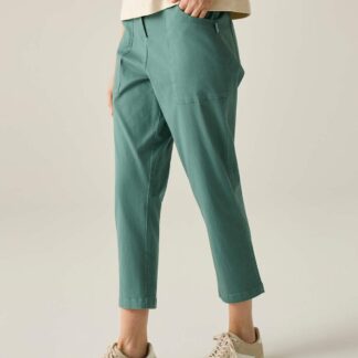 Regatta Shorebella Cotton Blend Straight Leg Joggers Green Mix