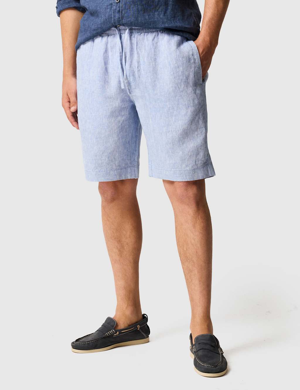 Rodd & Gunn Pure Linen Lightweight Shorts Denim