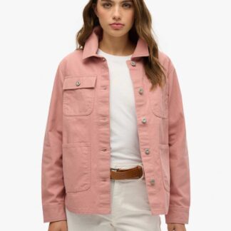 Superdry & Co Pure Cotton Denim Relaxed Utility Jacket Pink