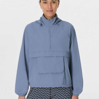 Sweaty Betty Runners High Lightweight Packable Jacket Blue Denim