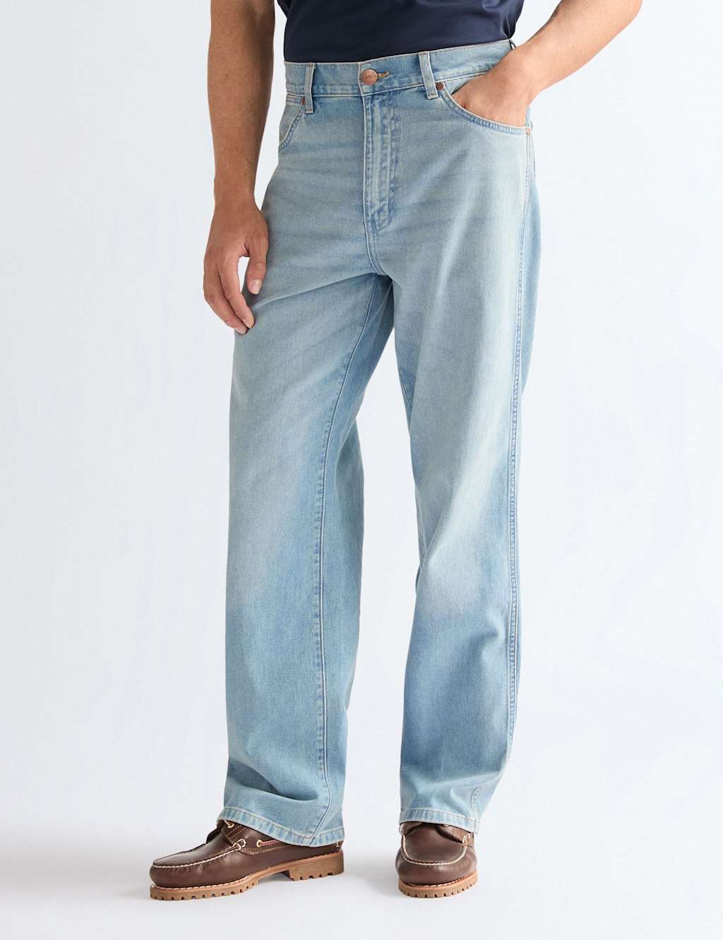 Wrangler Loose Straight Fit Pure Cotton Jeans Denim