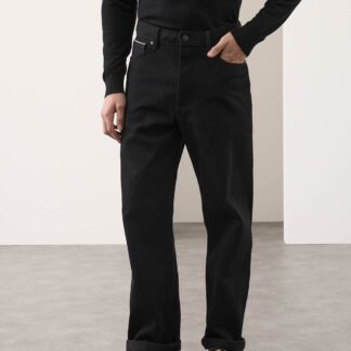 Autograph Loose Fit Pure Cotton Japanese Selvedge Jeans Black