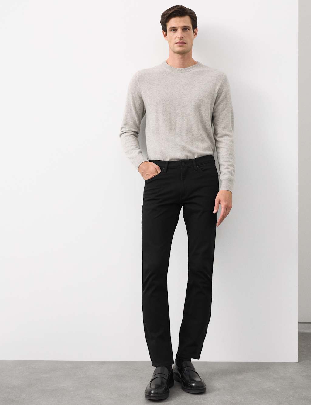 Autograph Slim Fit 360 Flex Stretch Jeans Black/Black
