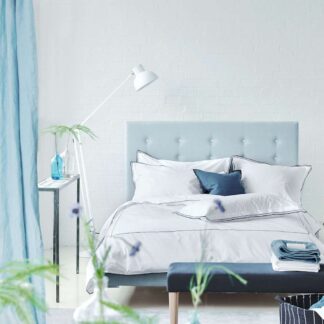 Designers Guild 2 Pack Pure Cotton Astor Pillowcases Denim Mix