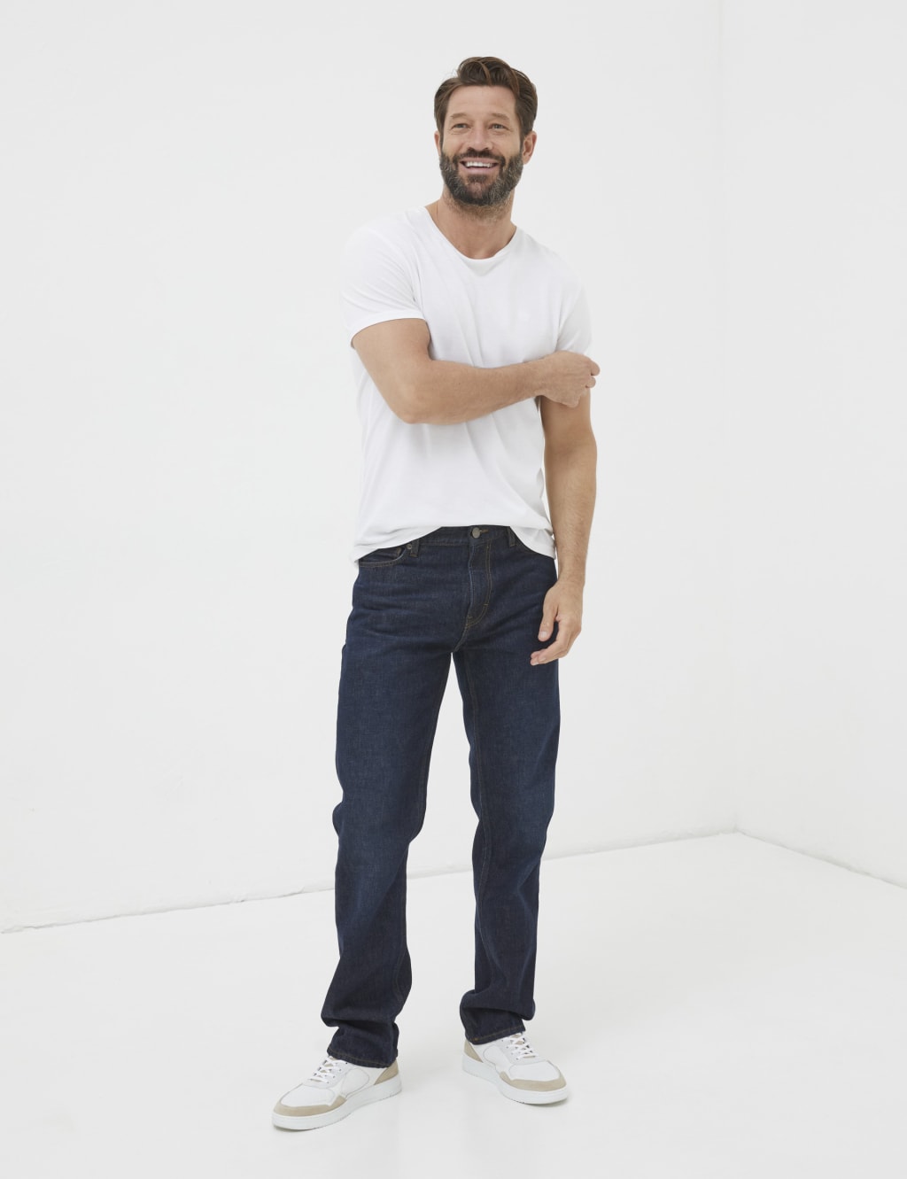 FatFace Pure Cotton 5 Pocket Jeans Dark Blue