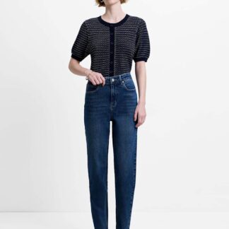 French Connection High Waisted Slim Fit Jeans Blue Denim