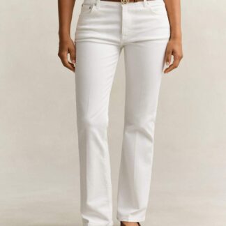 GANT Mid Rise Slim Flare Jeans Cream