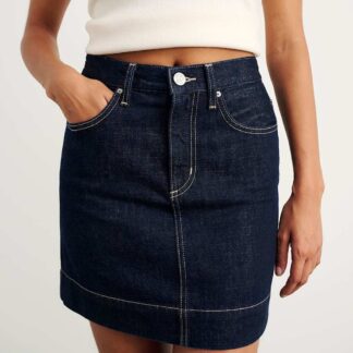 Jag Denim Mini Skirt Dark Blue Denim
