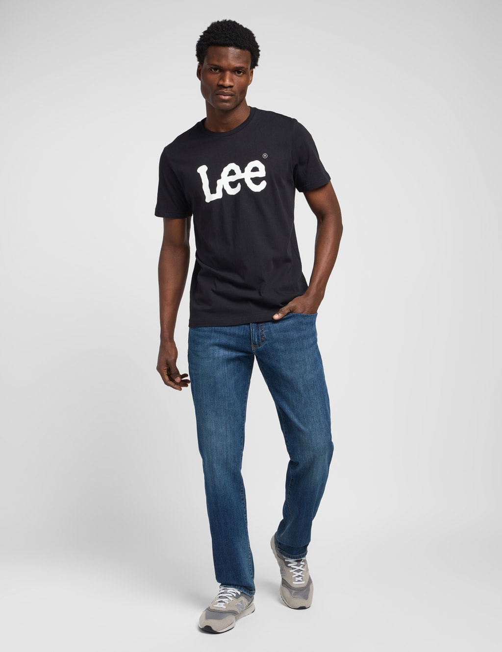 Lee Straight Fit Denim 5 Pocket Jeans Blue Denim