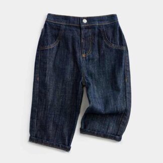 M&S Cotton Rich Elasticated Waist Jeans (0-3 Yrs) Denim