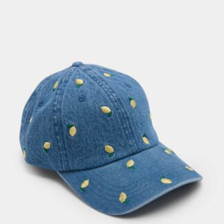 M&S Denim Embroidered Baseball Cap Blue Mix